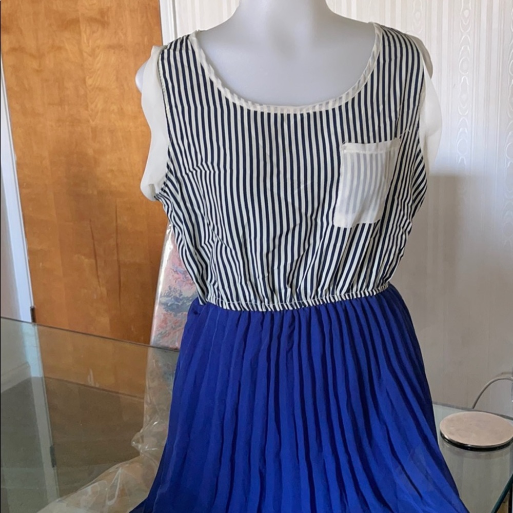 Stripe High low Dress